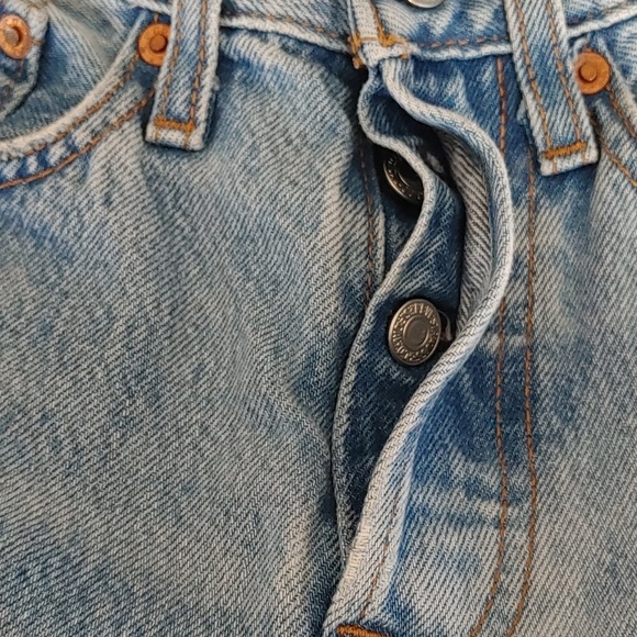 Levis Wedgie Distressed Straight Leg Jeans Sz 24 - Picture 8 of 12